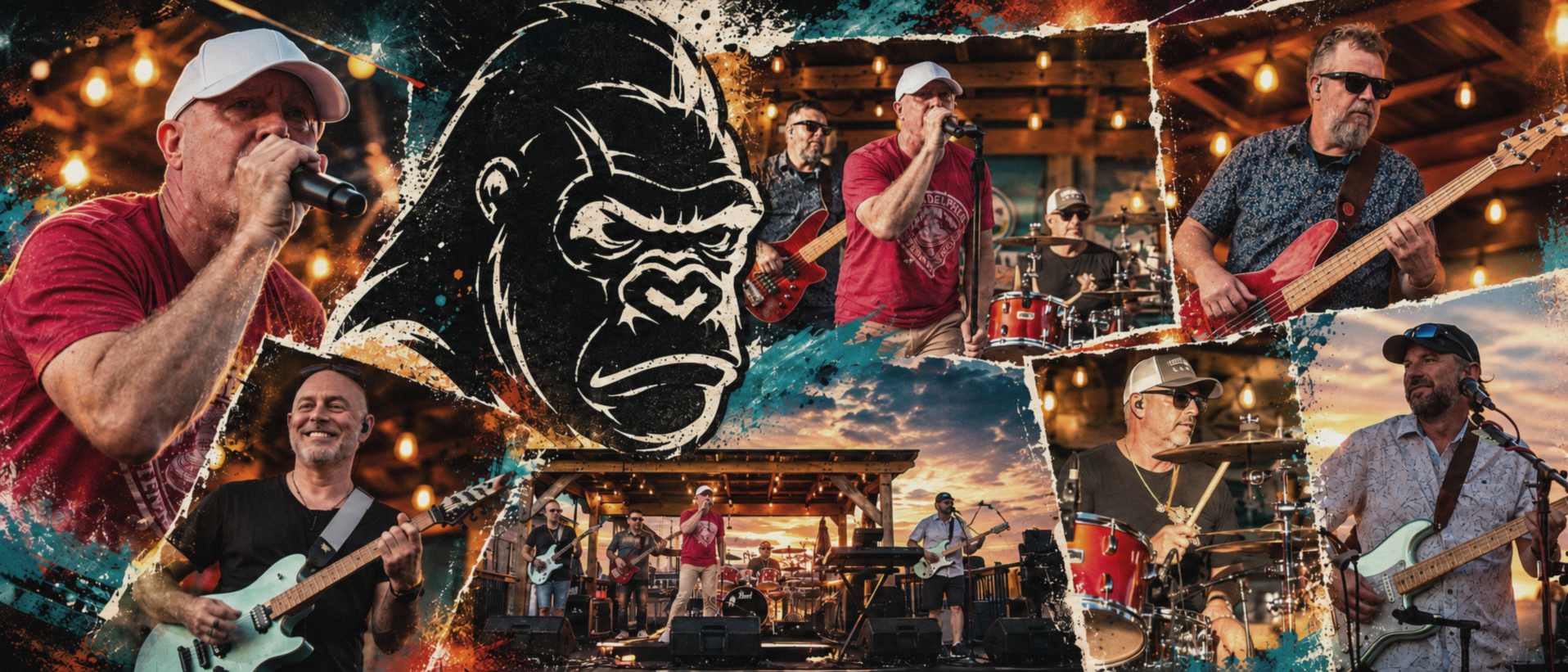 Gonzo live performance collage
